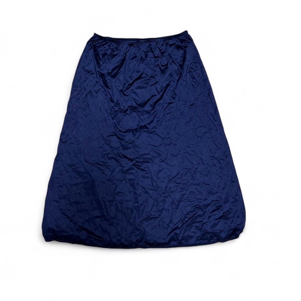 Vanity Fair Deep Navy A-Line Midi Skirt